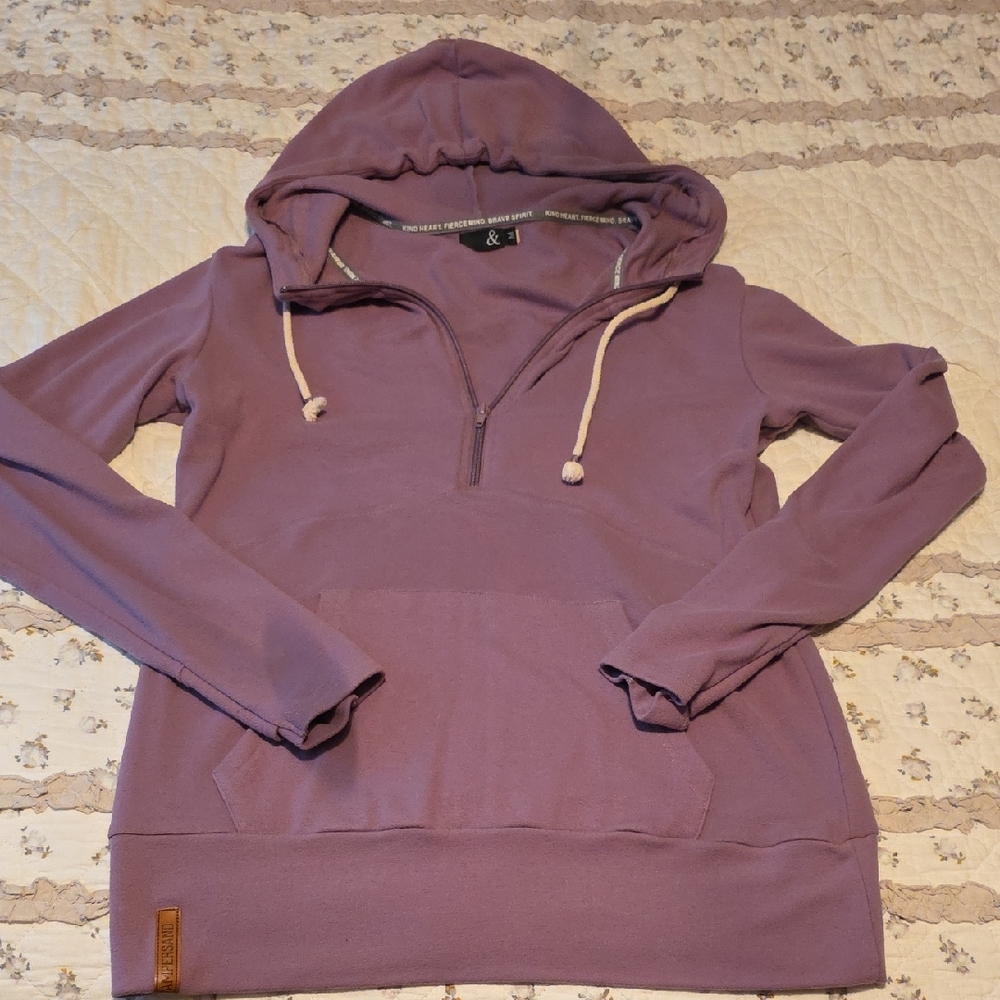 Ampersand Ave Fleece Half-zip Hoodie Sz M